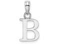 FJC Finejewelers 10k White Gold B Block Initial Charm