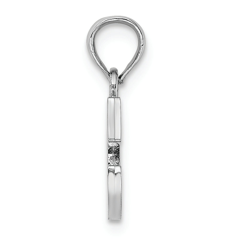 FJC Finejewelers 10k White Gold C Block Initial Charm