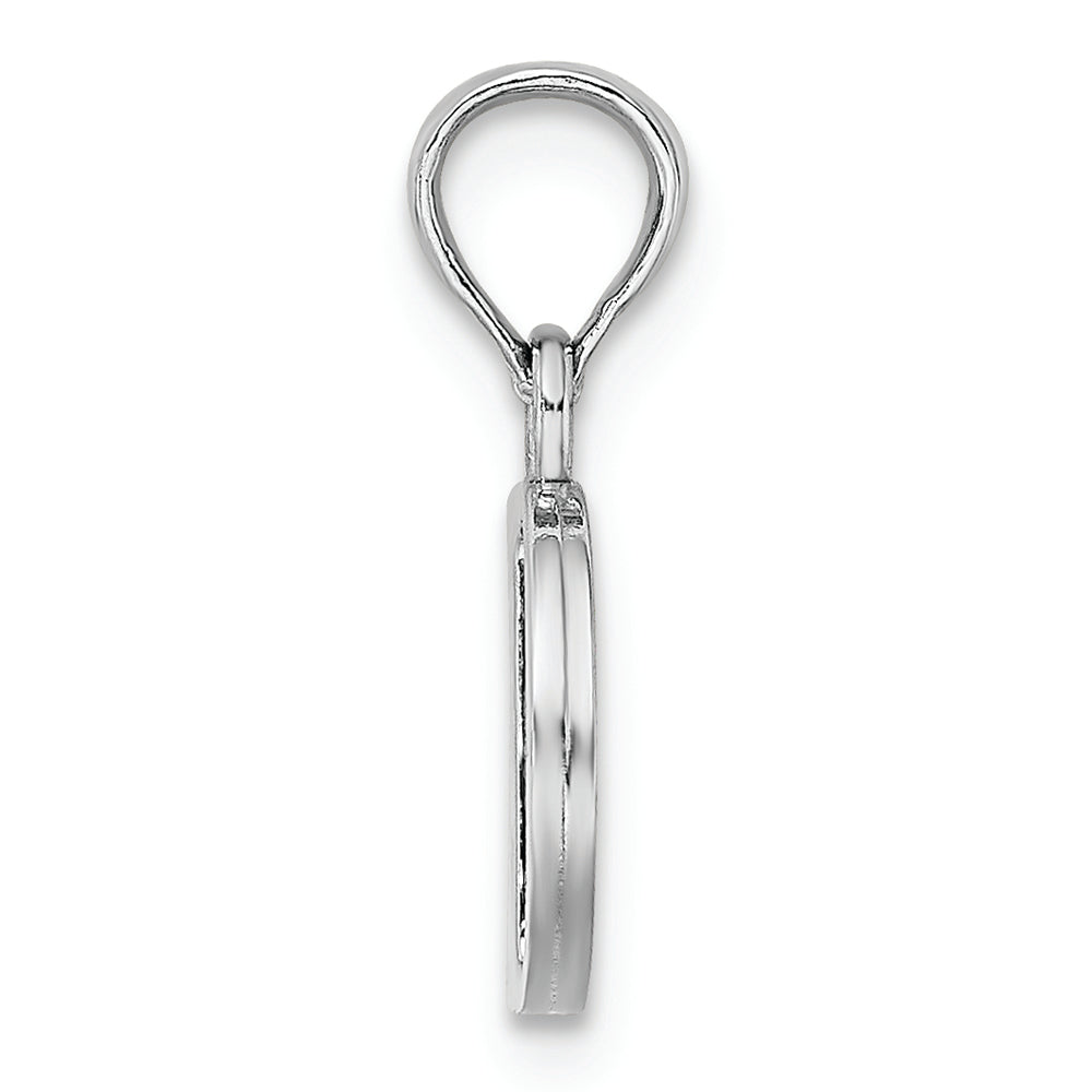 FJC Finejewelers 10k White Gold D Block Initial Charm