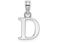 FJC Finejewelers 10k White Gold D Block Initial Charm