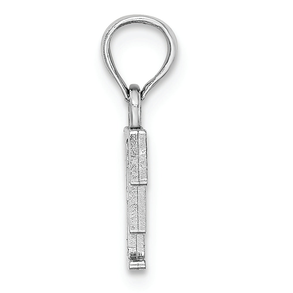 FJC Finejewelers 10k White Gold F Block Initial Charm