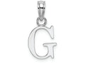 FJC Finejewelers 10k White Gold G Block Initial Charm