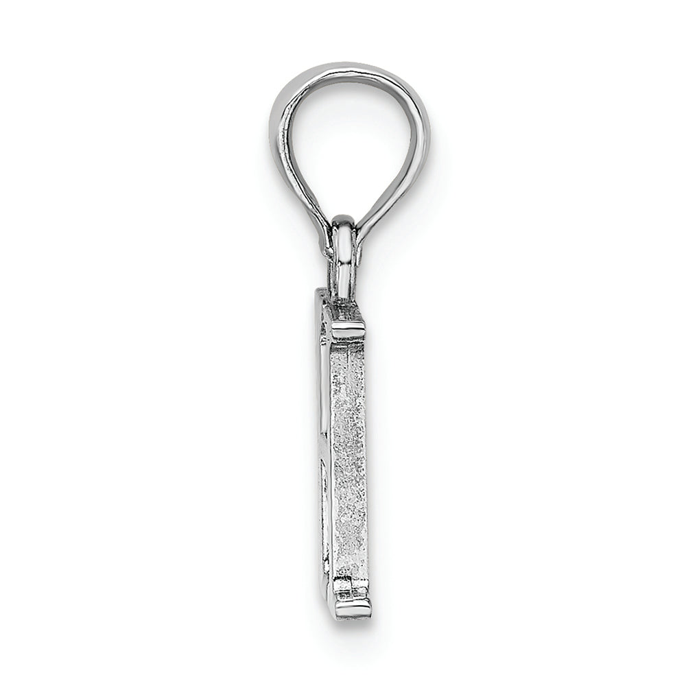 FJC Finejewelers 10k White Gold H Block Initial Charm