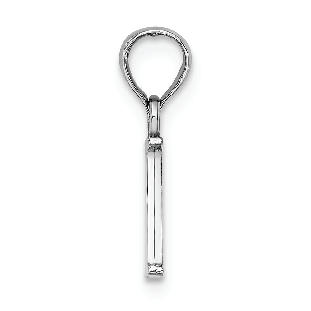 FJC Finejewelers 10k White Gold I Block Initial Charm