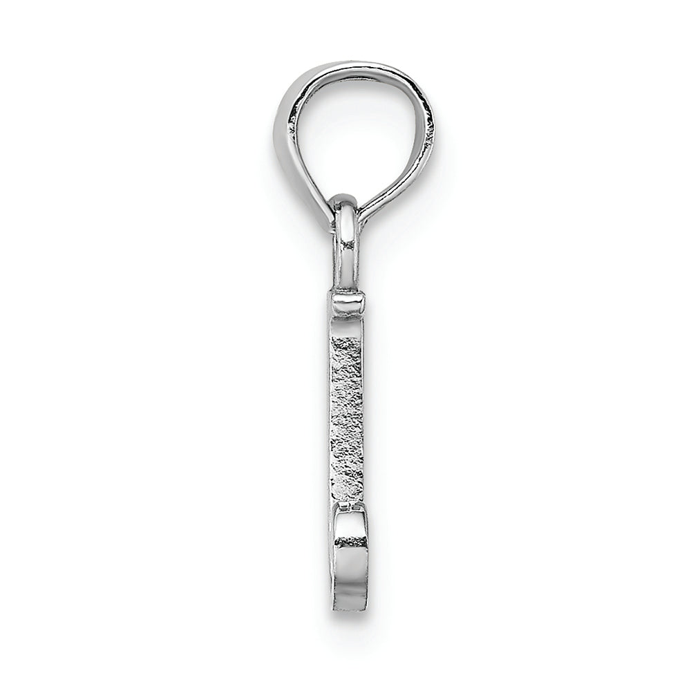 FJC Finejewelers 10k White Gold J Block Initial Charm