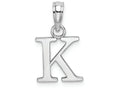 FJC Finejewelers 10k White Gold K Block Initial Charm