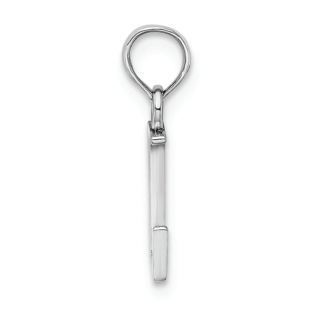 FJC Finejewelers 10k White Gold L Block Initial Charm