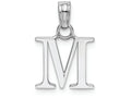 FJC Finejewelers 10k White Gold M Block Initial Charm