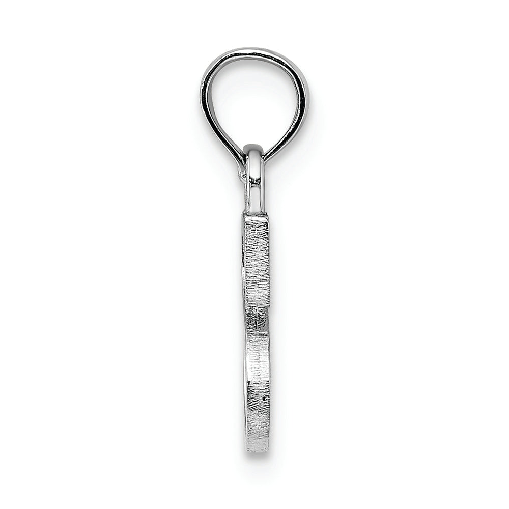 FJC Finejewelers 10k White Gold S Block Initial Charm