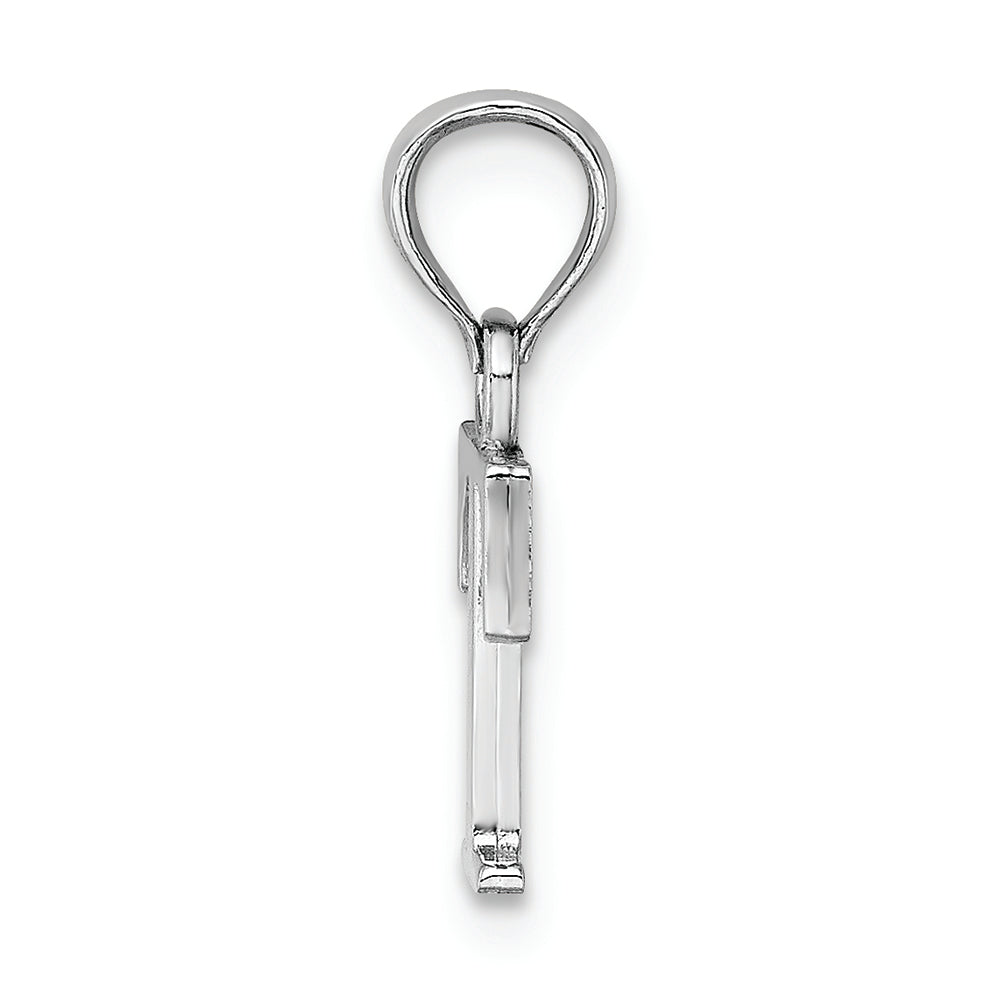FJC Finejewelers 10k White Gold T Block Initial Charm