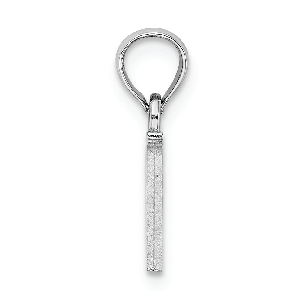 FJC Finejewelers 10k White Gold V Block Initial Charm