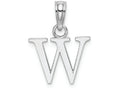FJC Finejewelers 10k White Gold W Block Initial Charm