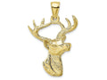 FJC Finejewelers 10k Yellow Gold Deer Head Profile6 Point Buck Charm