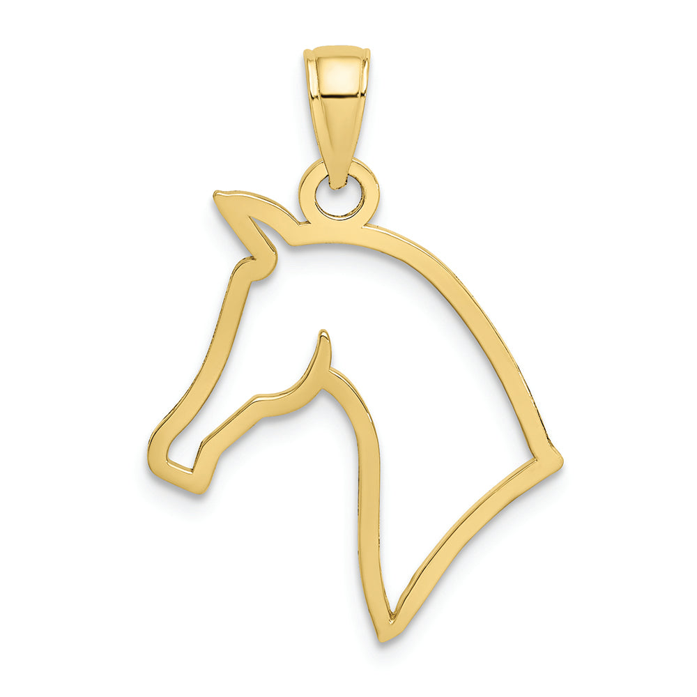 FJC Finejewelers 10k Yellow Gold Horse Head Profile Charm