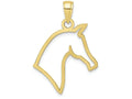 FJC Finejewelers 10k Yellow Gold Horse Head Profile Charm