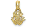 FJC Finejewelers 10k Yellow Gold Miniature Frog Charm Textured