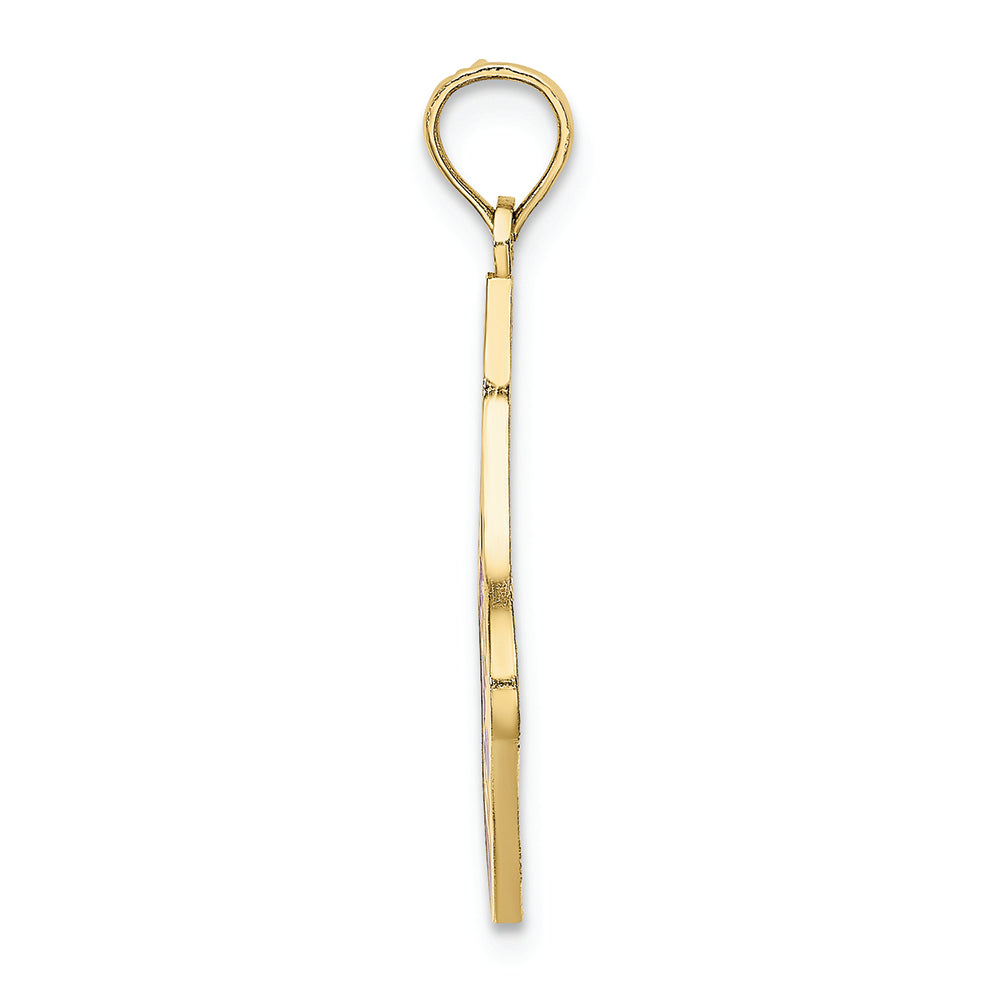 FJC Finejewelers 10k Yellow Gold Ho Ho Ho Christmas Stocking Charm