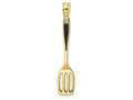 FJC Finejewelers 10k Yellow Gold 3d Spatula with Black Enamel Charm