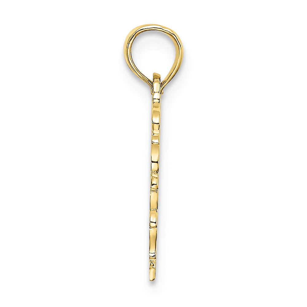 FJC Finejewelers 10k Yellow Gold Heart with Lace Trim Charm
