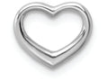 FJC Finejewelers 10k White Gold Mini Floating Heart Back Charm