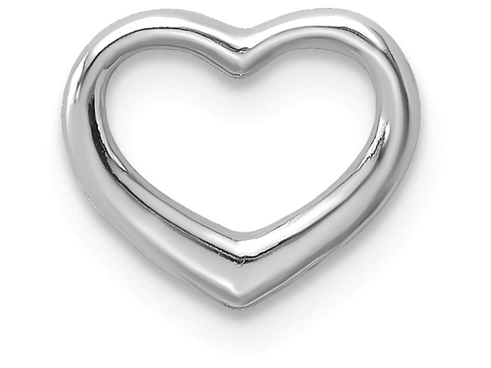 FJC Finejewelers 10k White Gold Mini Floating Heart Back Charm