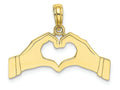 FJC Finejewelers 10k Yellow Gold Hands Forming A Heartlove Charm