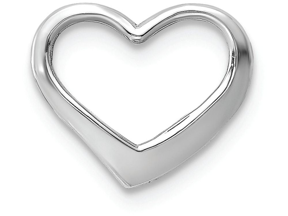 FJC Finejewelers 10k White Gold Floating Heart Charm