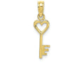 FJC Finejewelers 10k Yellow Gold Key with Heart Top Charm