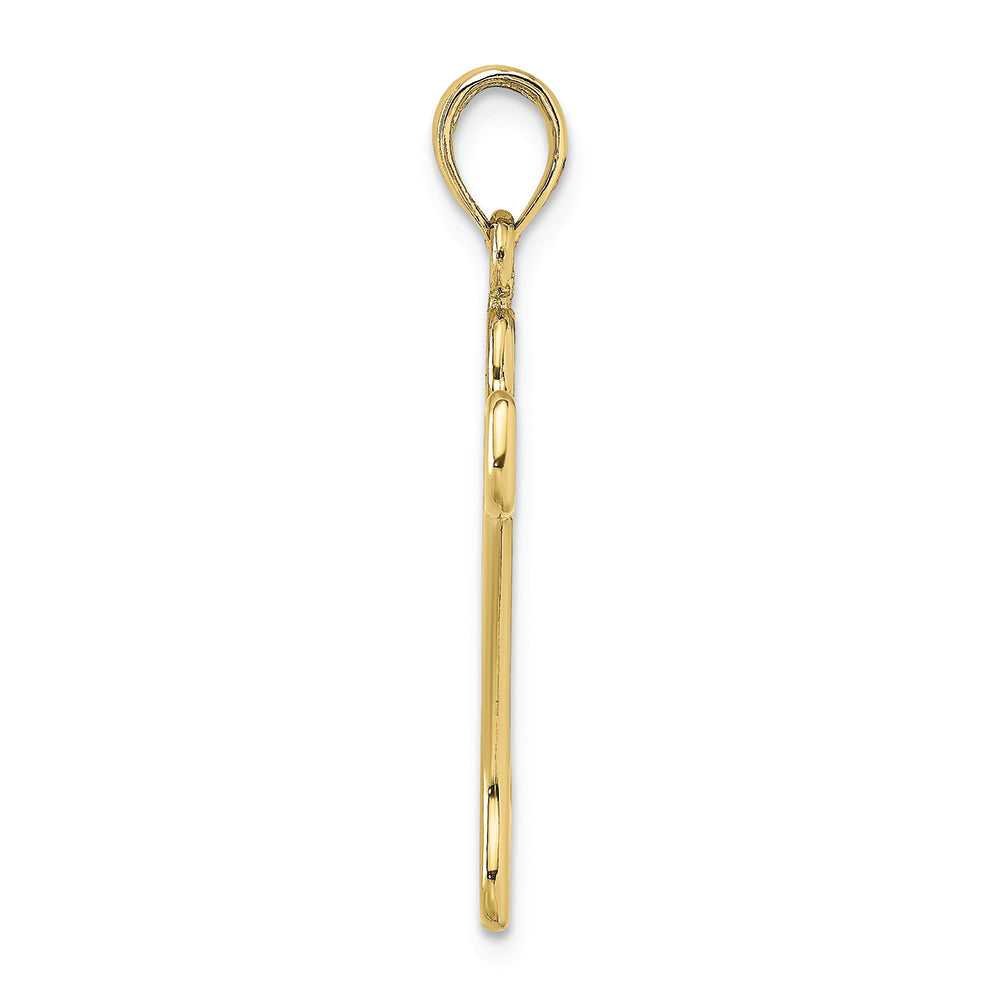 FJC Finejewelers 10k Yellow Gold Dog Bone Charmcut-out