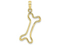 FJC Finejewelers 10k Yellow Gold Dog Bone Charmcut-out