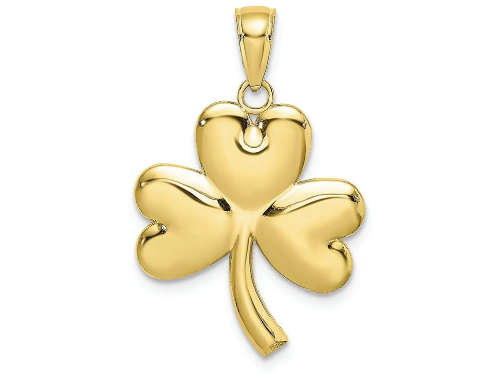 FJC Finejewelers 10k Yellow Gold 3 Leaf Clover Polish Charm