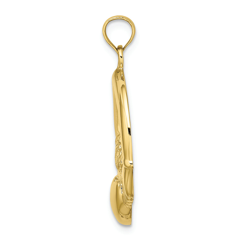 FJC Finejewelers 10k Yellow Gold Large Claddagh Heart Charm