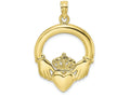 FJC Finejewelers 10k Yellow Gold Large Claddagh Heart Charm