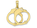 FJC Finejewelers 10k Yellow Gold 3d Handcuffs Moveable Charm