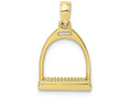 FJC Finejewelers 10k Yellow Gold 3d Small Horse Stirrup Charm