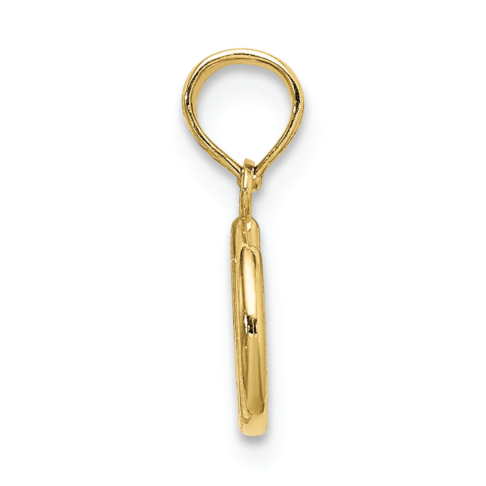 FJC Finejewelers 10k Yellow Gold 3d Peace Symbol - Mini Charm