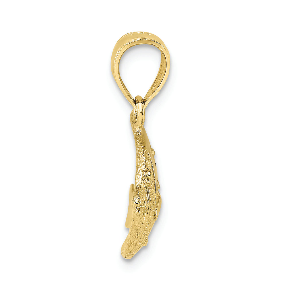 FJC Finejewelers 10k Yellow Gold Fish Polish Engraved Charm
