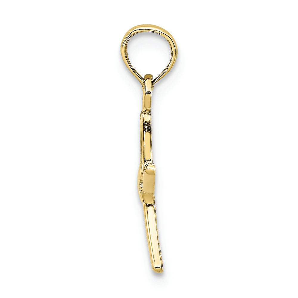 FJC Finejewelers 10k Yellow Gold Mini Dancing Starfish with Bail Charm