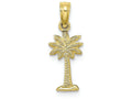 FJC Finejewelers 10k Yellow Gold Mini Palmetto Palm Tree Charm