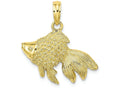 FJC Finejewelers 10k Yellow Gold Angelfishtextured Charm