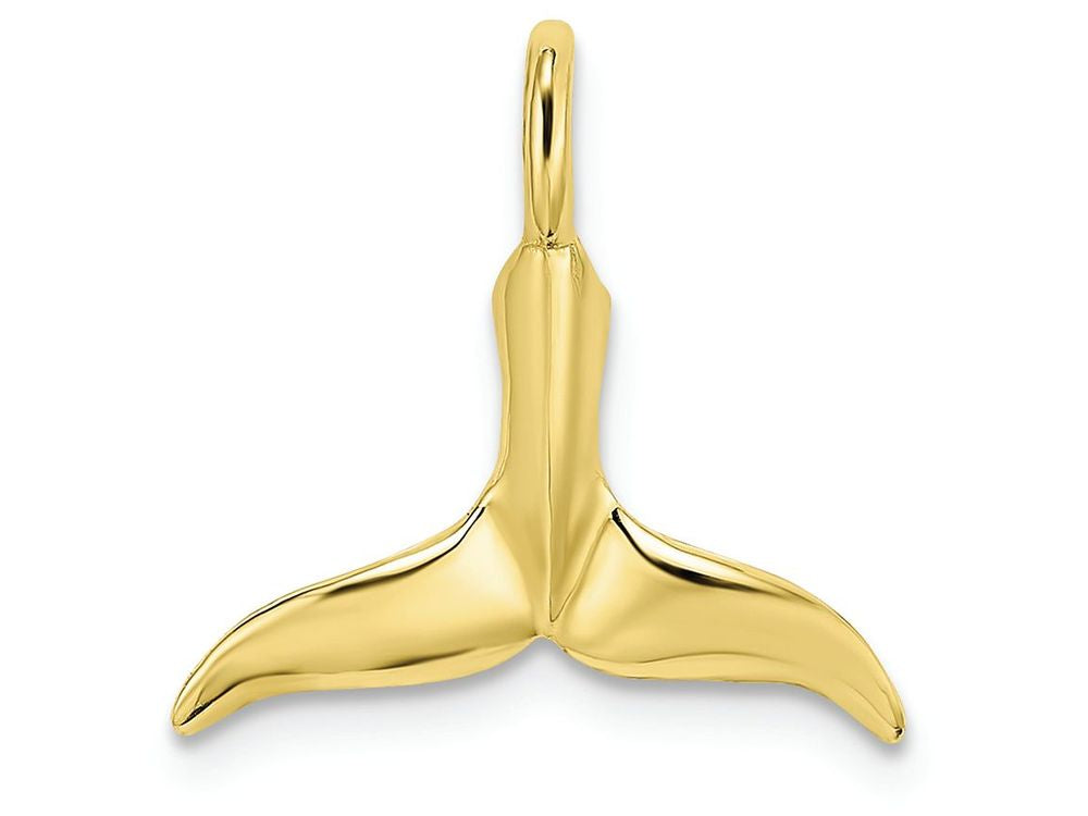 FJC Finejewelers 10k Yellow Gold 3d Whale Tail Charm