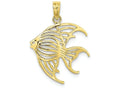 FJC Finejewelers 10k Yellow Gold Angelfishcut-out Charm