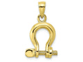 FJC Finejewelers 10k Yellow Gold 3d Medium Shackle Link Screw Charm