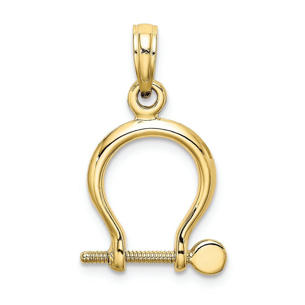 FJC Finejewelers 10k Yellow Gold 3d Small Shackle Link Screw Charm