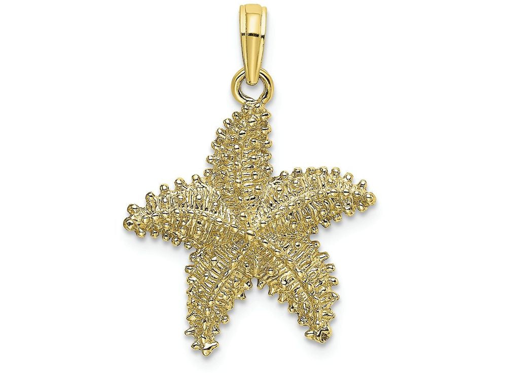 FJC Finejewelers 10k Yellow Gold Starfish with Beaded Texture Charm