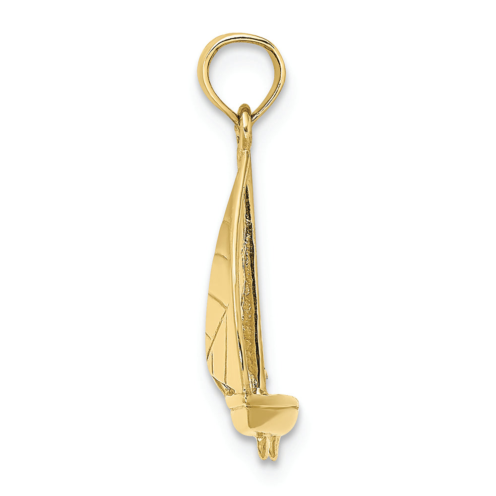FJC Finejewelers 10k Yellow Gold 3d Sailboat Charm