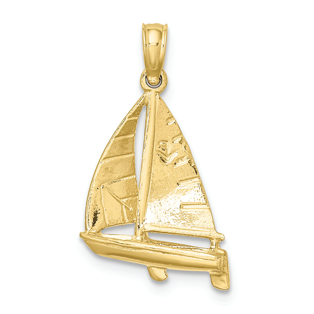 FJC Finejewelers 10k Yellow Gold 3d Sailboat Charm