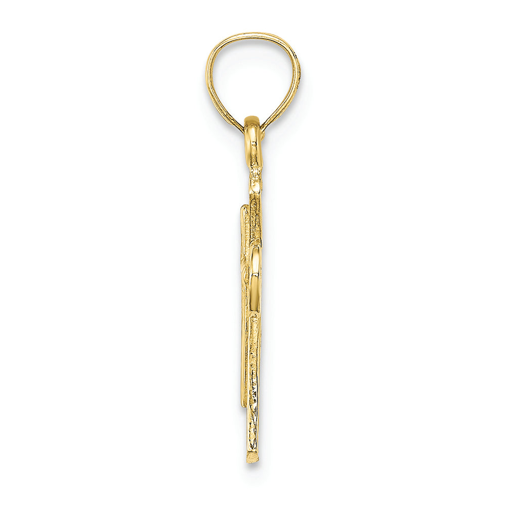 FJC Finejewelers 10k Yellow Gold Cross Inside A Crosssolid Charm
