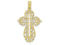 FJC Finejewelers 10k Yellow Gold Scroll Framed Cross Charm