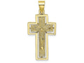 FJC Finejewelers 10k Yellow Gold Crucifix On Cross with Frame Charm